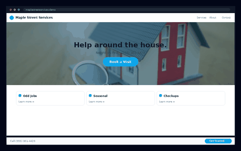 Maple Street Services website preview