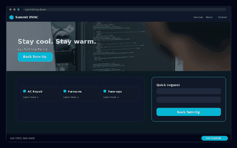 Summit HVAC website preview
