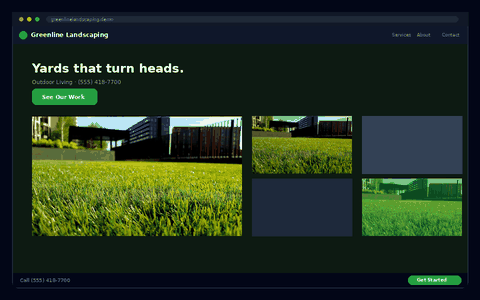 Greenline Landscaping website preview