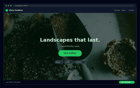 Vista Gardens website preview