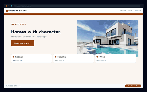 Midtown Estates website preview